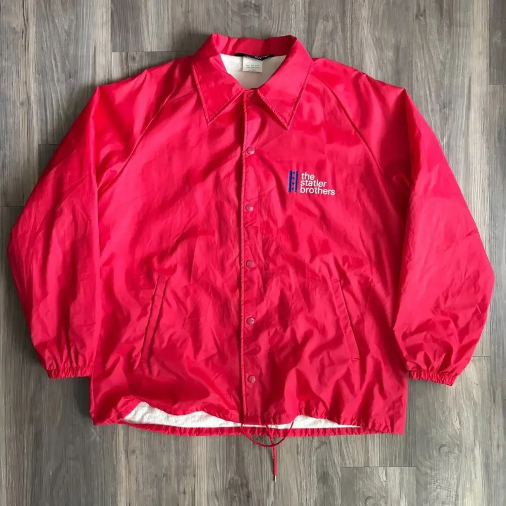 Vintage The Statler Brothers Satin Jacket Men's Size XL USA Country Gospel Jesus
